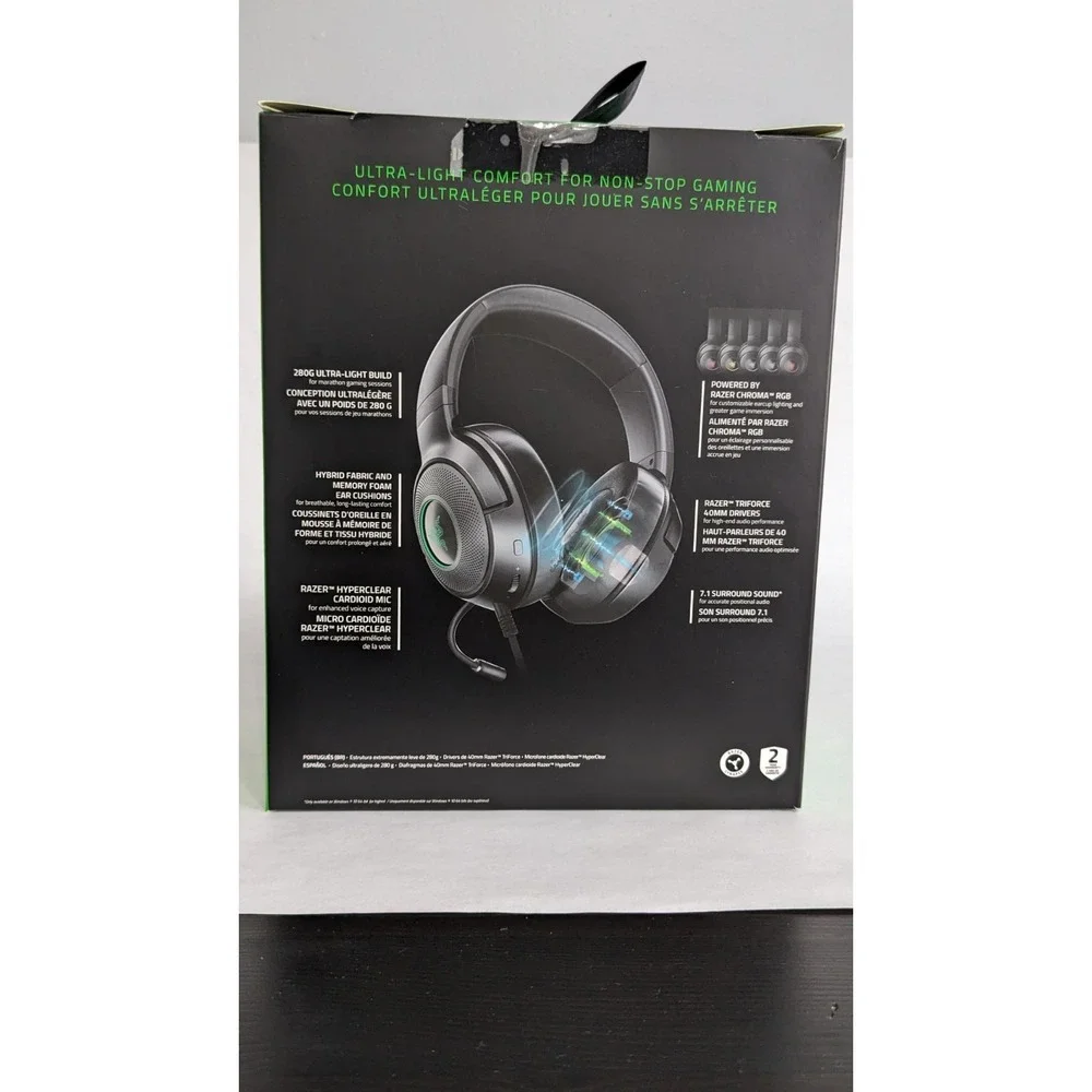 Razer Kraken V3 X Wired‎ USB Gaming Headset for PC/MAC/Playstation Triforce RGB